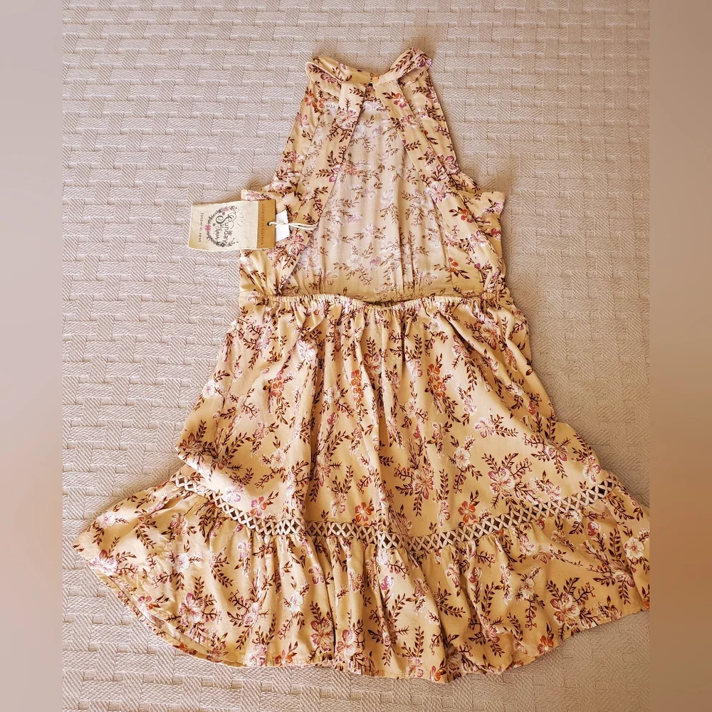 NWT Sunday Mi Amor Floral Open Back  Cutout Detail Dress - Picture 9 of 16